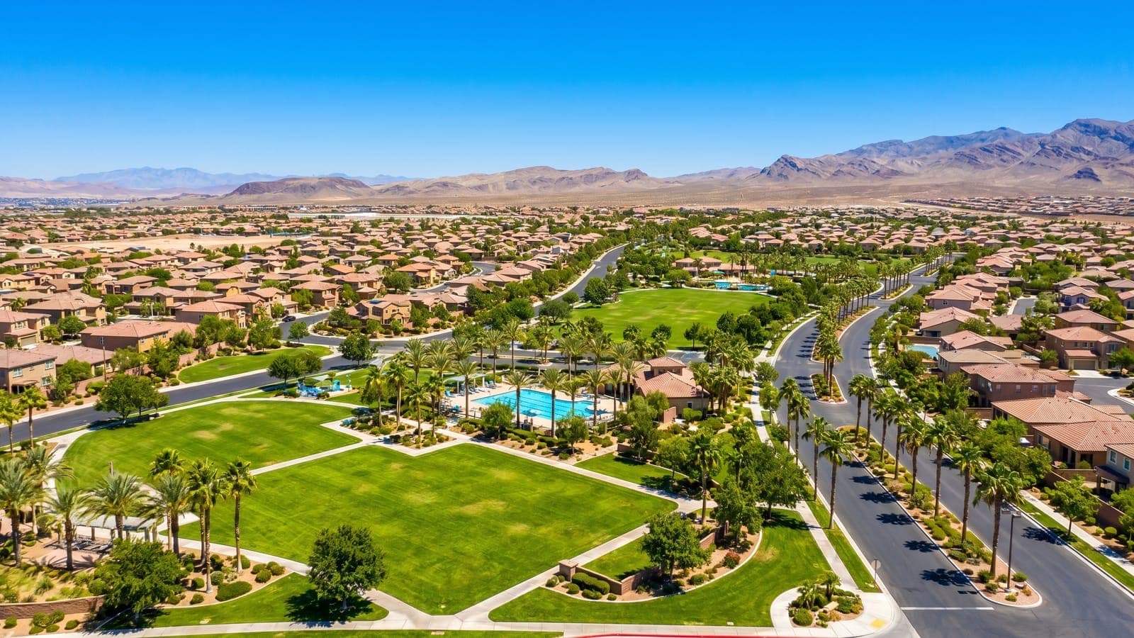 Black Mountain Ranch, Henderson — foothill homes with mountain and valley views at the base of Black Mountain